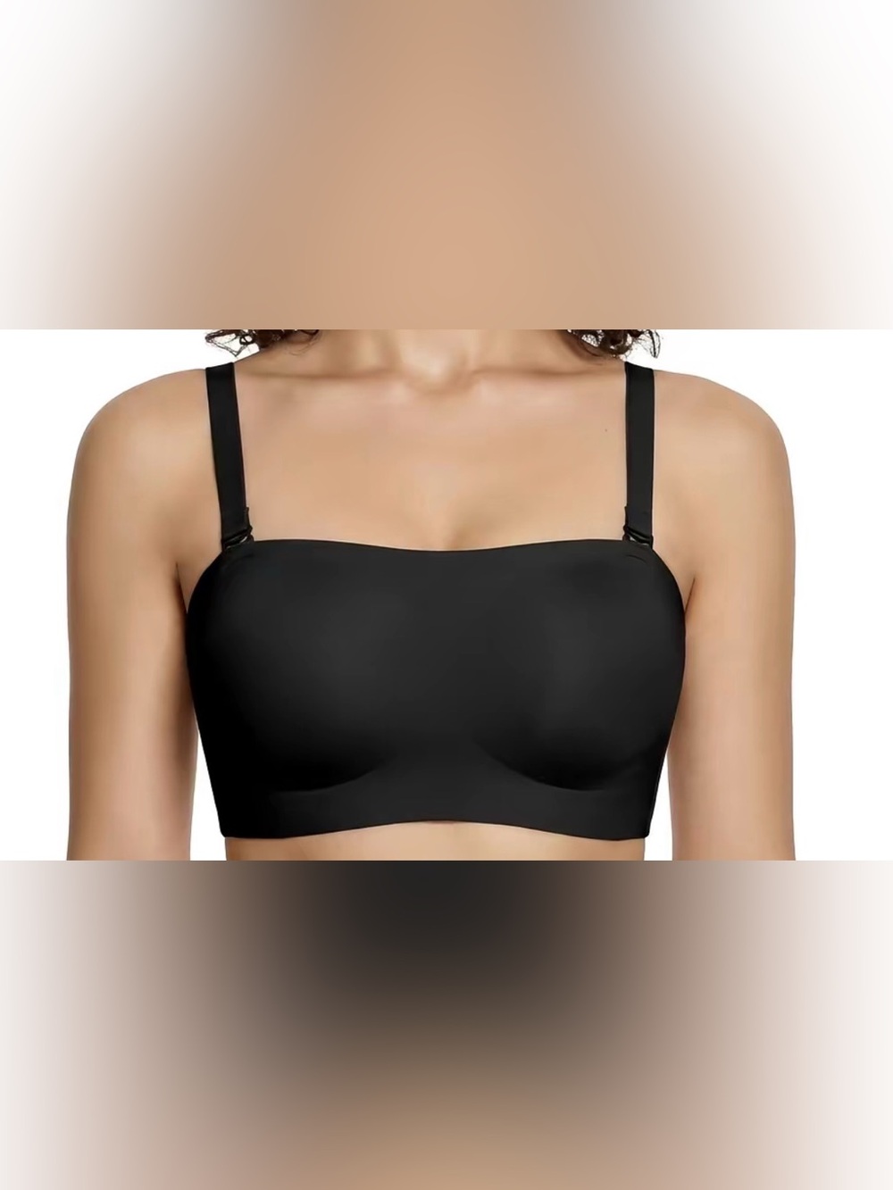 NWT XL FancyGlee Jelly Bra Bandeau Strapless Wireless Seamless Supportive